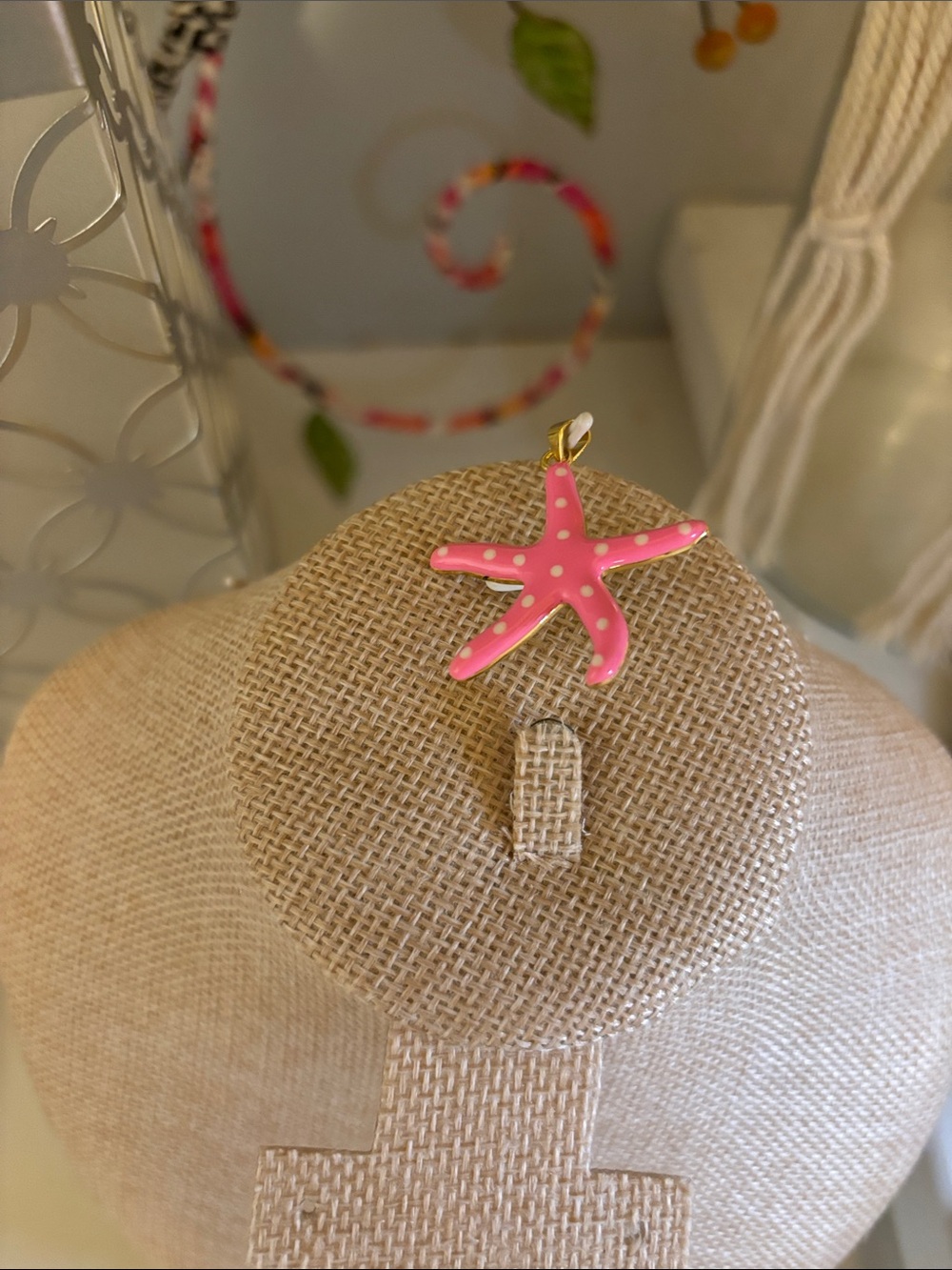 Pink Starfish Pendant Charm